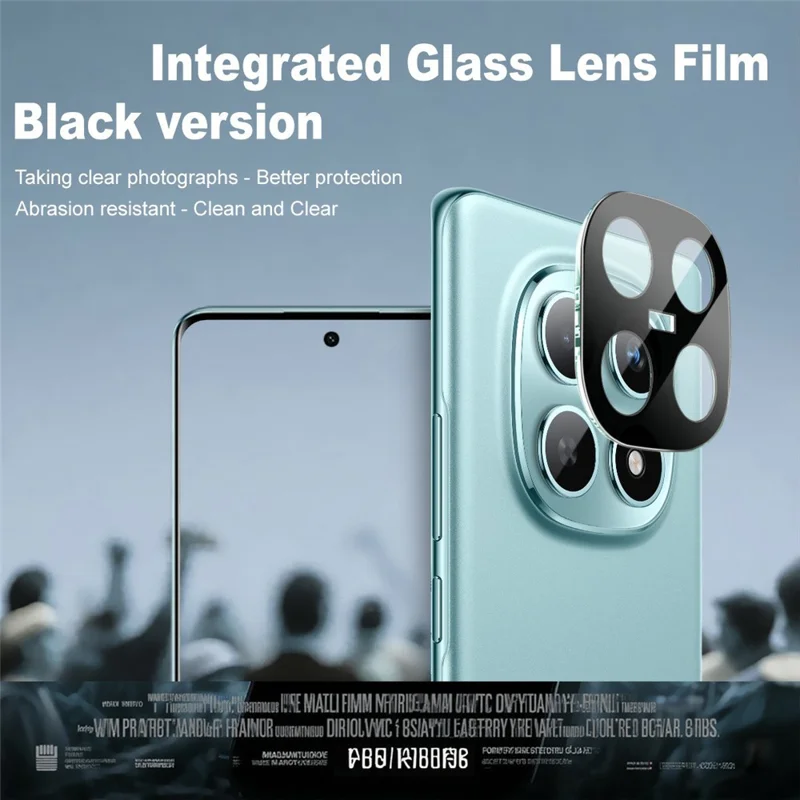 IMAK For Xiaomi Poco M8 5G / Redmi Note 15 5G (Global) Tempered Glass Full Cover Lens Film + Acrylic Cap (Black Version)
