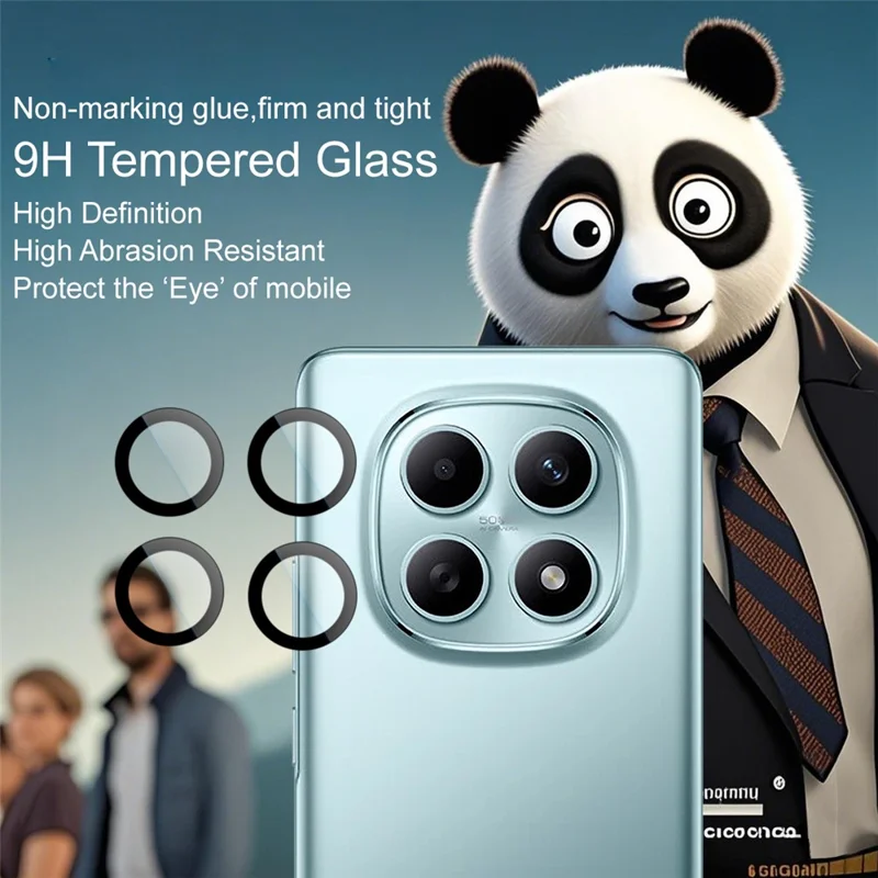IMAK til Xiaomi Redmi Note 15 5G (Global) Hærdet Glas Kamera Linsebeskytter med Selvpositioneringsramme (Formindsket Version)