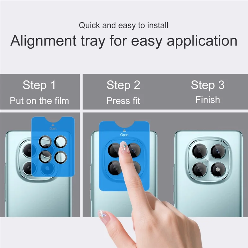 IMAK til Xiaomi Redmi Note 15 5G (Global) Hærdet Glas Kamera Linsebeskytter med Selvpositioneringsramme (Formindsket Version)