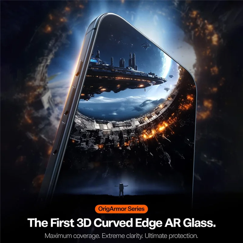 TORRAS OrigArmor Series for iPhone 17 Pro Max Full Screen Protector HD Clear Tempered Glass Film with Automatic Alignment Tool