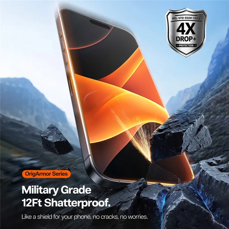 TORRAS OrigArmor Series for iPhone 17 Pro Max Full Screen Protector HD Clear Tempered Glass Film with Automatic Alignment Tool