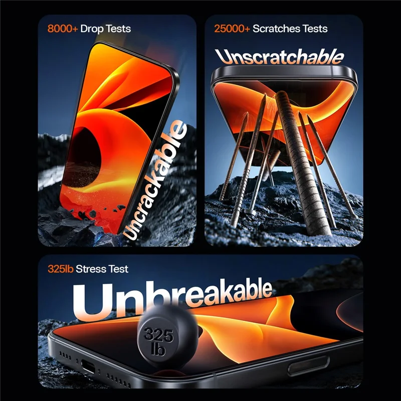 TORRAS OrigArmor Series for iPhone 17 Pro Max Full Screen Protector HD Clear Tempered Glass Film with Automatic Alignment Tool