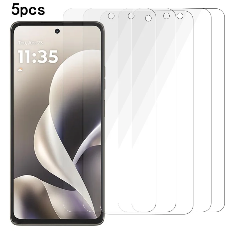 5 Unidades para Motorola Moto G Power (2026) Protetor de Ecrã Frontal 0,3 mm 2,5D Vidro Temperado Filme Transparente, Não Totalmente Abrangente