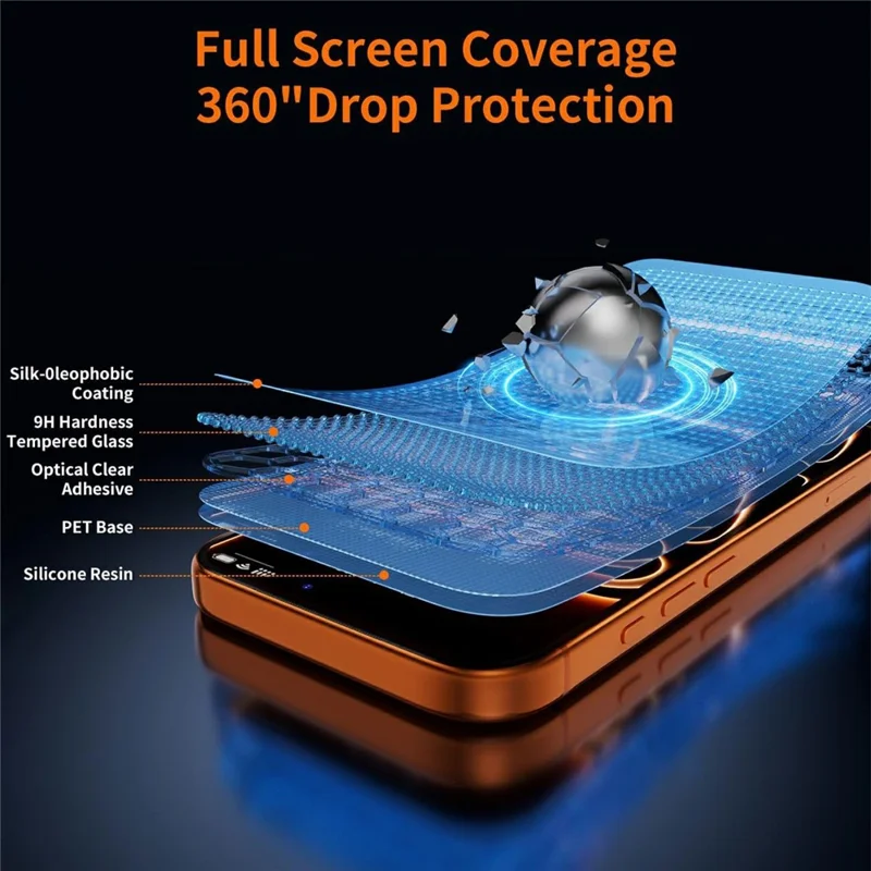 10Pcs For iPhone 17 Pro Max Screen Protector 3D Large Arc Edge Thick Glue HD Clear High Aluminium-silicon Glass Film (NOT Complete Covering)