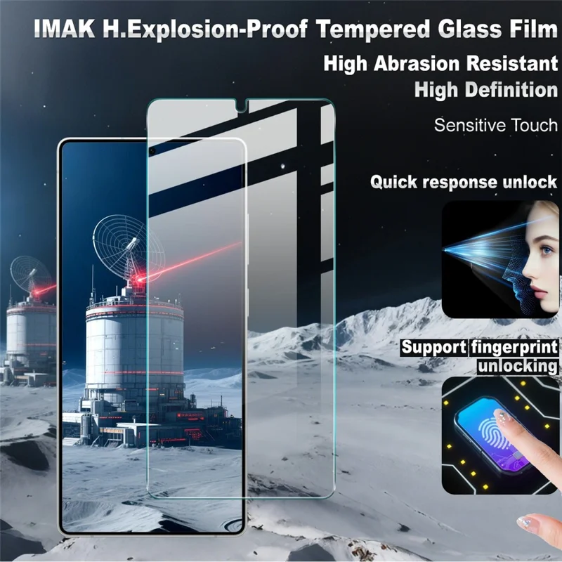 IMAK H Series For Samsung Galaxy S26 Ultra Screen Protector Tempered Glass Film (Not Complete Coverage) (Fingerprint Unlock)