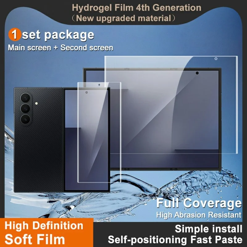 IMAK Hydrogel Film 4th Gen for Samsung Galaxy Z TriFold 5G 1 Set TPU Screen Film (Front Screen + Inner Large Screen)