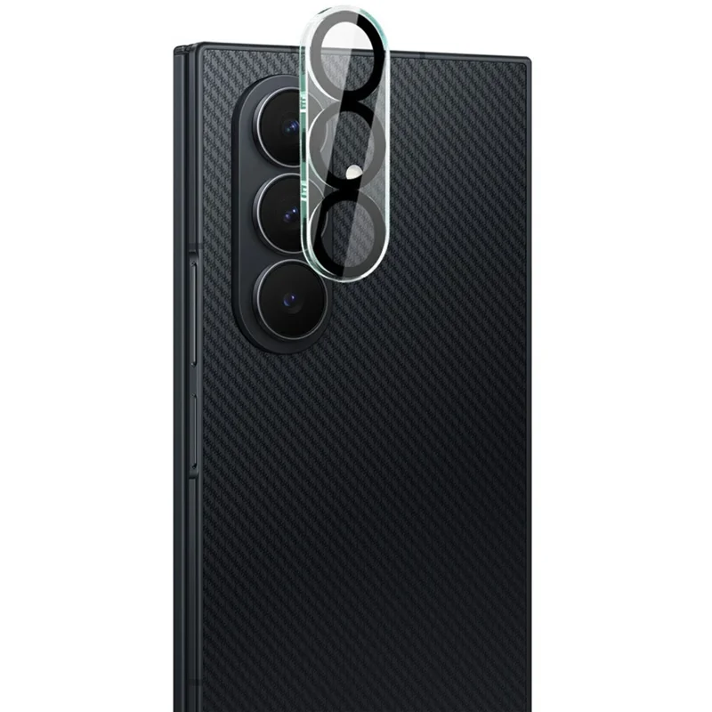 IMAK For Samsung Galaxy Z TriFold 5G Tempered Glass Camera Lens Protector Acrylic Lens Cap (Black Circle Design)