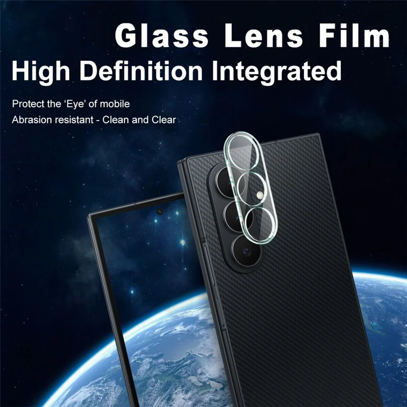 IMAK For Samsung Galaxy Z TriFold 5G Tempered Glass Full Cover Camera Lens Protector + Acrylic Lens Cap