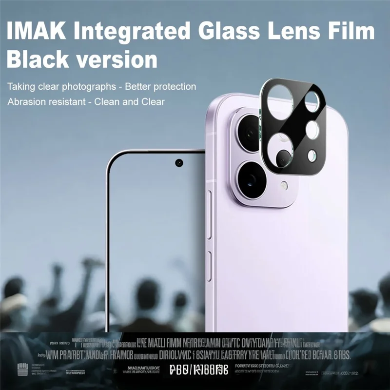 IMAK For vivo S50 5G Tempered Glass Full Cover Lens Film + Acrylic Cap (Black Version)