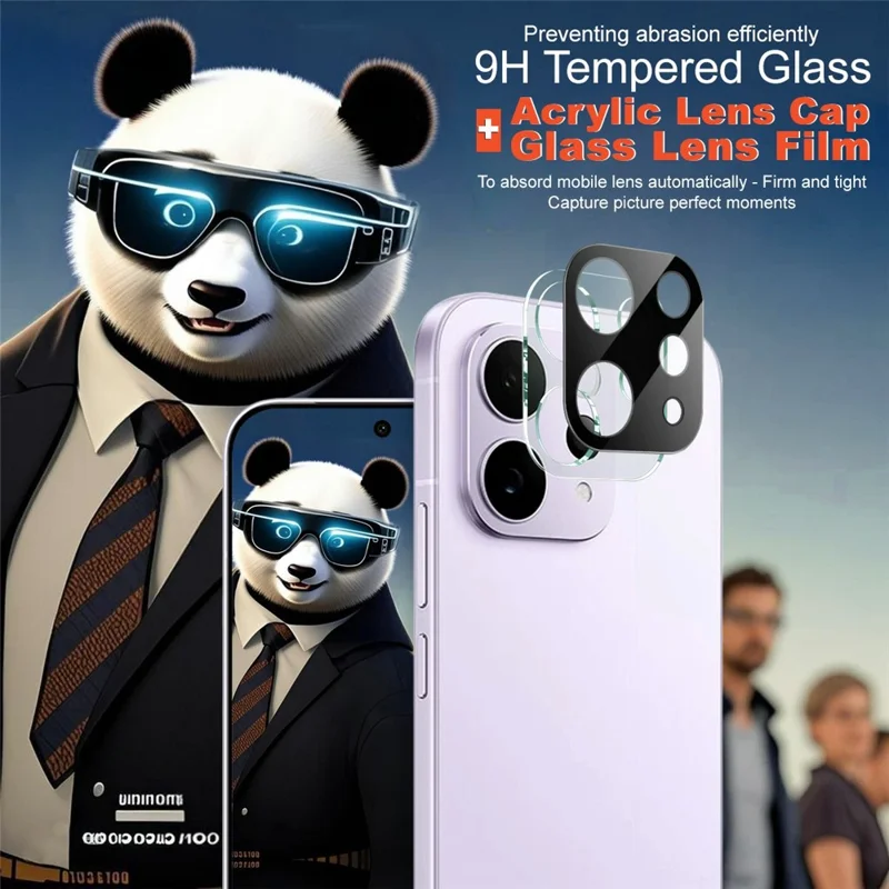 IMAK For vivo S50 5G Tempered Glass Full Cover Lens Film + Acrylic Cap (Black Version)