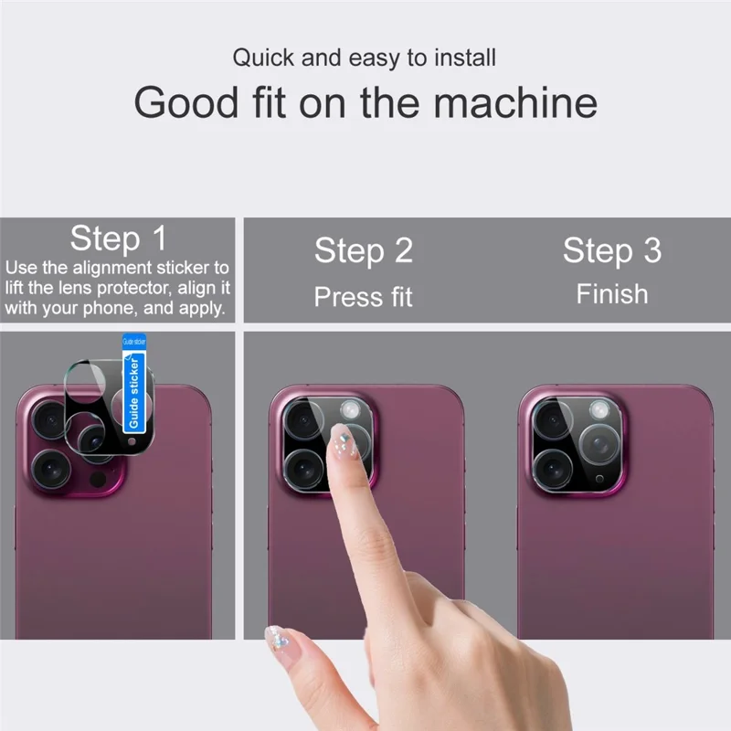 IMAK For vivo S50 5G Tempered Glass Full Cover Lens Film + Acrylic Cap (Black Version)