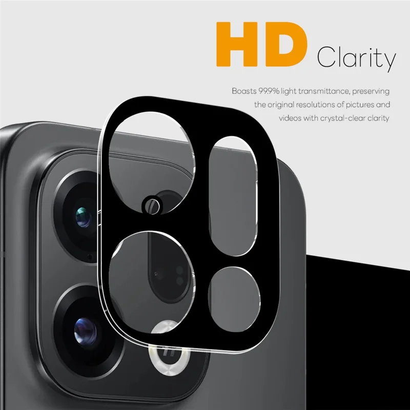 NORTHJO Camera Lens Protector For Oppo Find X9 5G Black Silk Printing 3D Clear Tempered Glass Lens Film