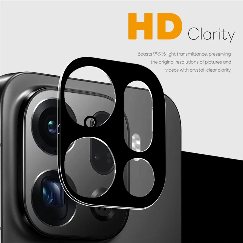 NORTHJO Camera Lens Protector For Oppo Find X9 Pro 5G Black Silk Printing 3D Clear Tempered Glass Lens Film