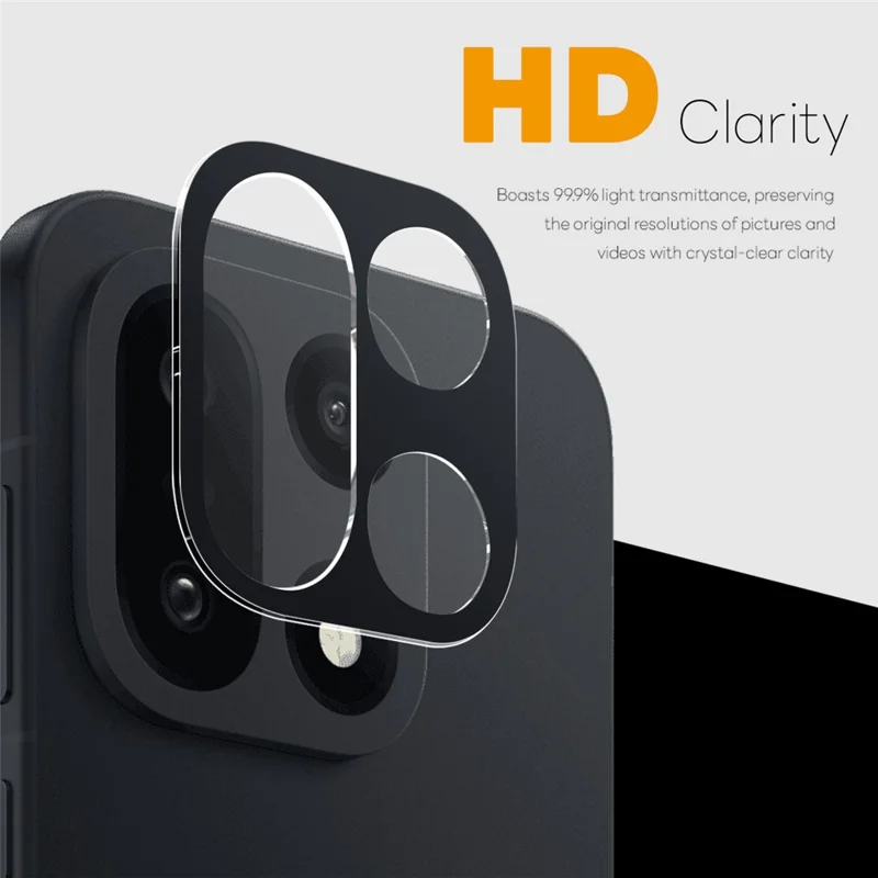 NORTHJO 2Pcs Camera Lens Protector For OnePlus 15 5G Black Silk Printing 3D Clear Tempered Glass Lens Film