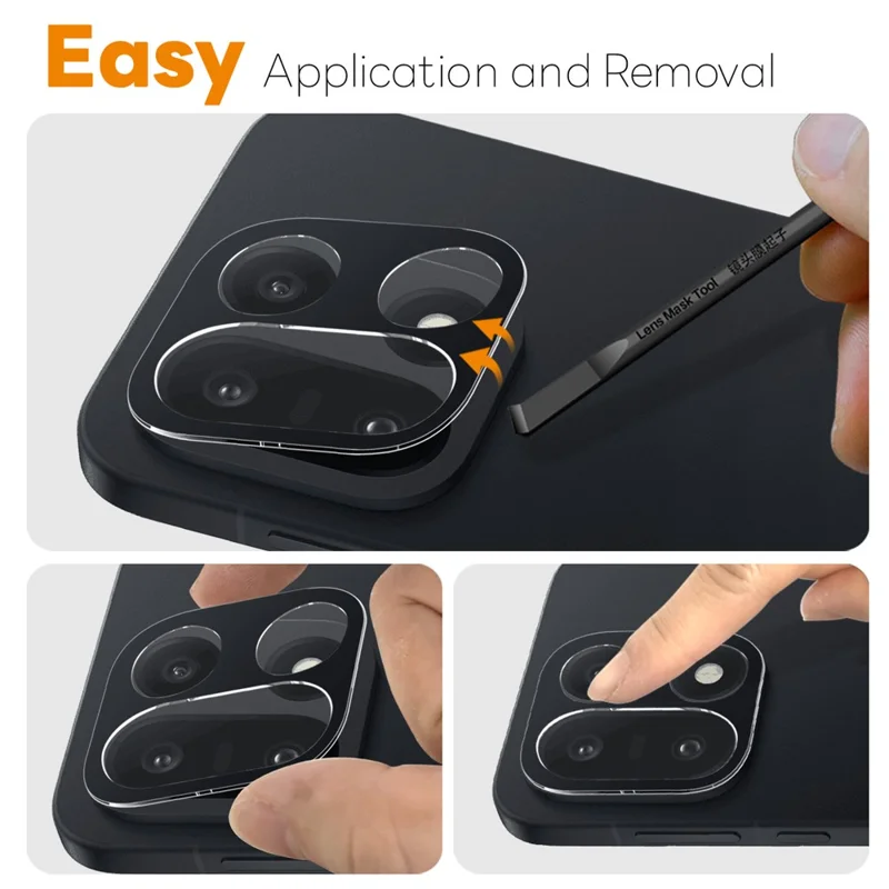 NORTHJO 2Pcs Camera Lens Protector For OnePlus 15 5G Black Silk Printing 3D Clear Tempered Glass Lens Film