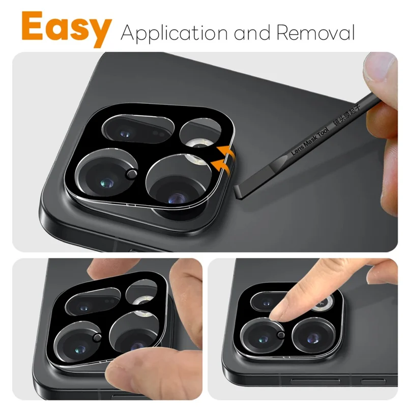 NORTHJO 2Pcs Camera Lens Protector For Oppo Find X9 5G Black Silk Printing 3D Clear Tempered Glass Lens Film