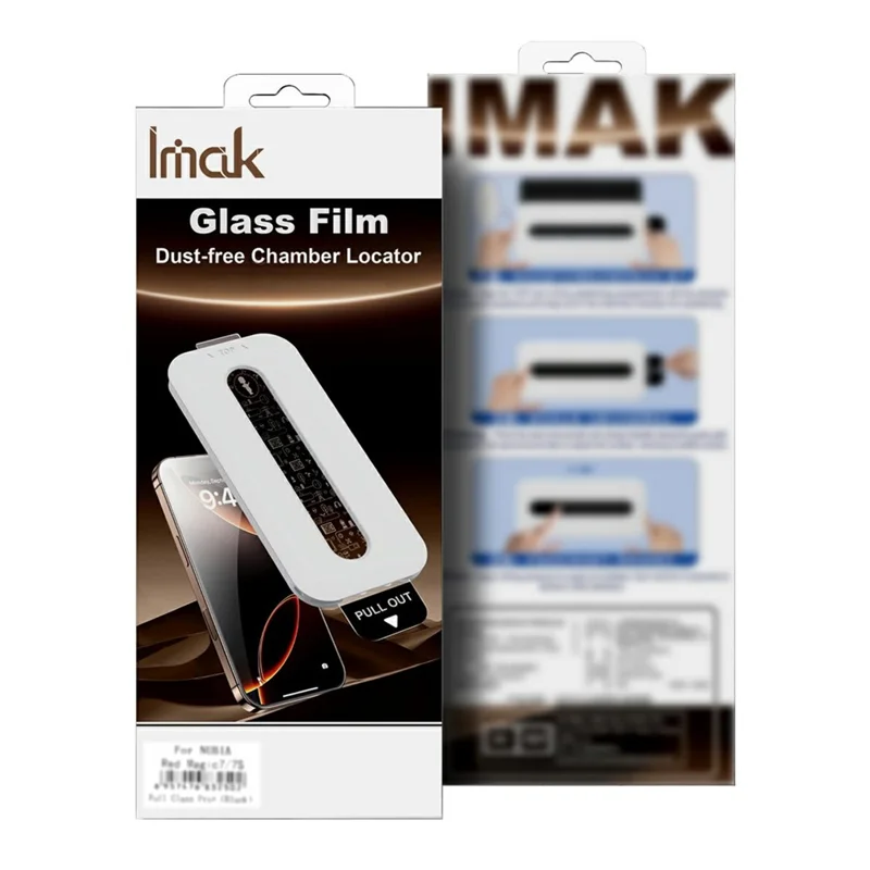 IMAK para iPhone 12 / 12 Pro Protector de Pantalla de Cristal Templado, Película de Adhesión Total con Herramienta de Instalación Sin Polvo