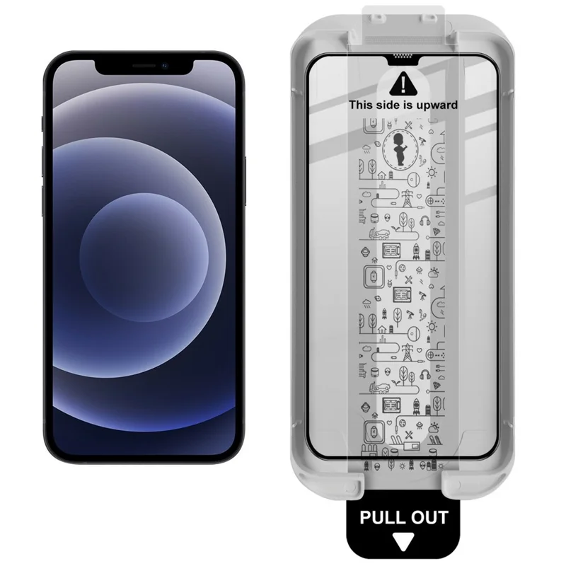 IMAK para iPhone 12 / 12 Pro Protector de Pantalla de Cristal Templado, Película de Adhesión Total con Herramienta de Instalación Sin Polvo