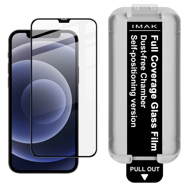 IMAK 3Pcs For iPhone 12 Pro Max Tempered Glass Full Screen Protector Full Glue Film with Dust-free Installation Tool