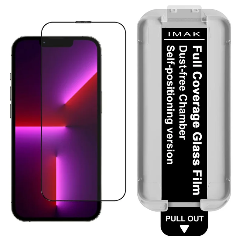 IMAK Für iPhone 13 Pro Max Gehärtetes Glas Displayschutzfolie Vollflächige Klebefolie mit staubfreiem Installationswerkzeug