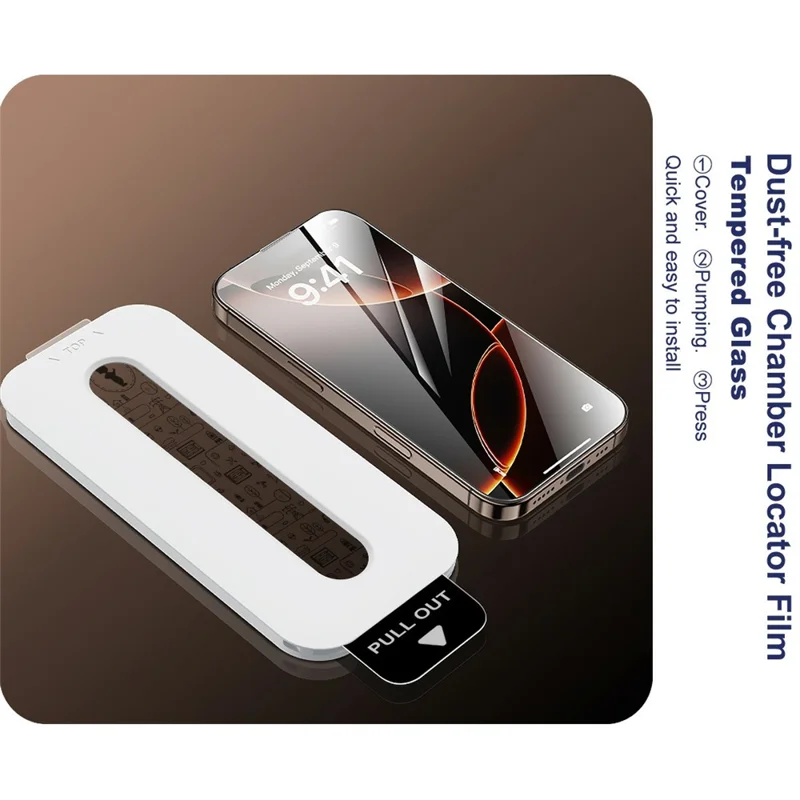 IMAK para iPhone 14 Pro Protector de Pantalla de Cristal Templado, Película de Adhesión Total con Herramienta de Instalación Sin Polvo