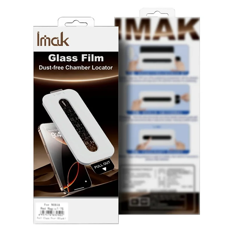 IMAK til iPhone 15 Pro Hærdet Glas Skærmværn Fuldt Lægemedfilm med Støvfri Monteringsværktøj