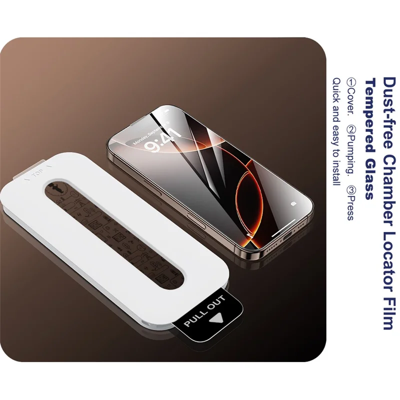 IMAK per iPhone 16 Protezione per Schermo in Vetro Temperato Pellicola con Incollaggio Totale con Strumento per Installazione Senza Polvere