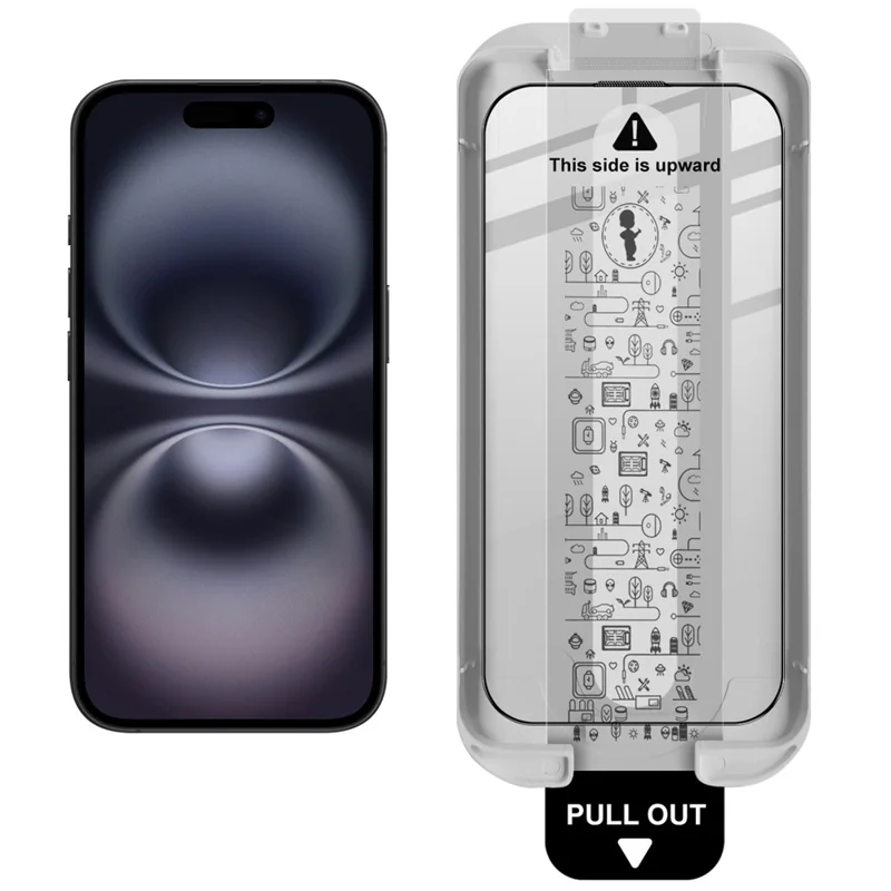 IMAK per iPhone 16 Protezione per Schermo in Vetro Temperato Pellicola con Incollaggio Totale con Strumento per Installazione Senza Polvere
