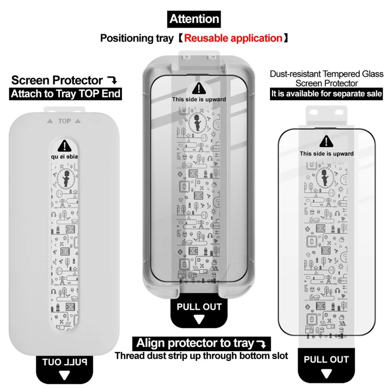 IMAK 3Pcs For iPhone 16 Pro Max Tempered Glass Full Screen Protector Full Glue Film with Dust-free Installation Tool