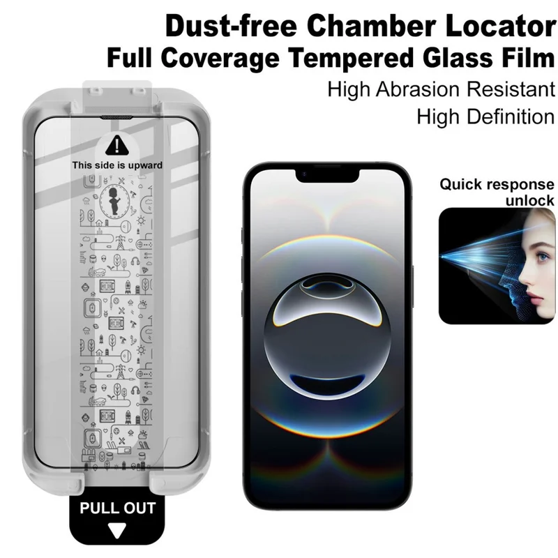 IMAK para iPhone 16e Protector de Pantalla de Cristal Templado, Película de Adhesión Total con Herramienta de Instalación Sin Polvo