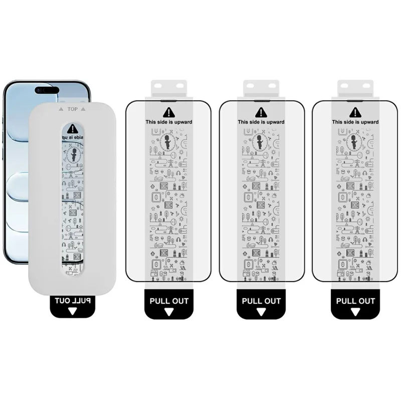 IMAK 3 stk til iPhone Air, tempered glas, fuldskærmsskærm, fuldlimet film med støvfri installationsværktøj