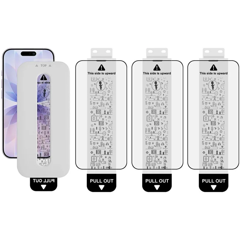 IMAK 3 stk. til iPhone 17, skærmværn af krognet glas, fuld dækning med lim, inkl. værktøj til støvfri montering