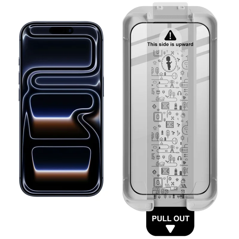 IMAK til iPhone 17 Pro Max, skærmværn af krognet glas, fuld dækningsfilm med lim og værktøj til støvfri montering