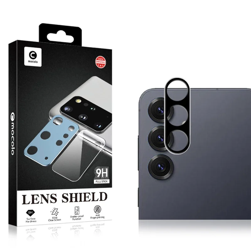 MOCOLO For Samsung Galaxy S26+ Camera Lens Protector Silk Printing Tempered Glass Lens Film (Complete Covering) - Black