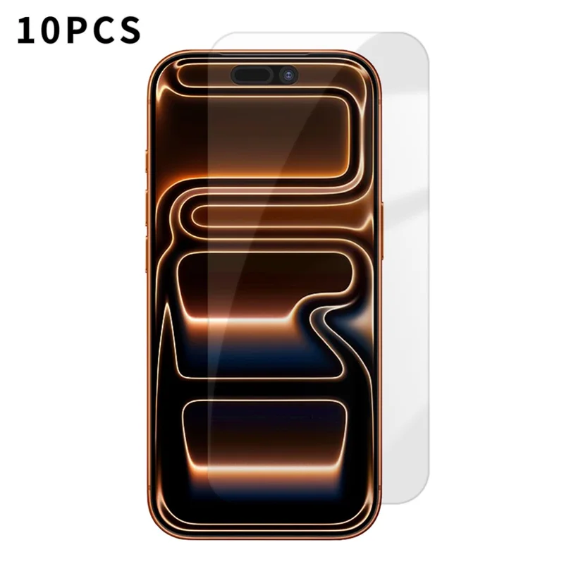 10 Pcs For iPhone 17 Pro Max HD Screen Protector High Aluminium-silicon Anti-fingerprint Tempered Glass Film (Not Complete Covering)