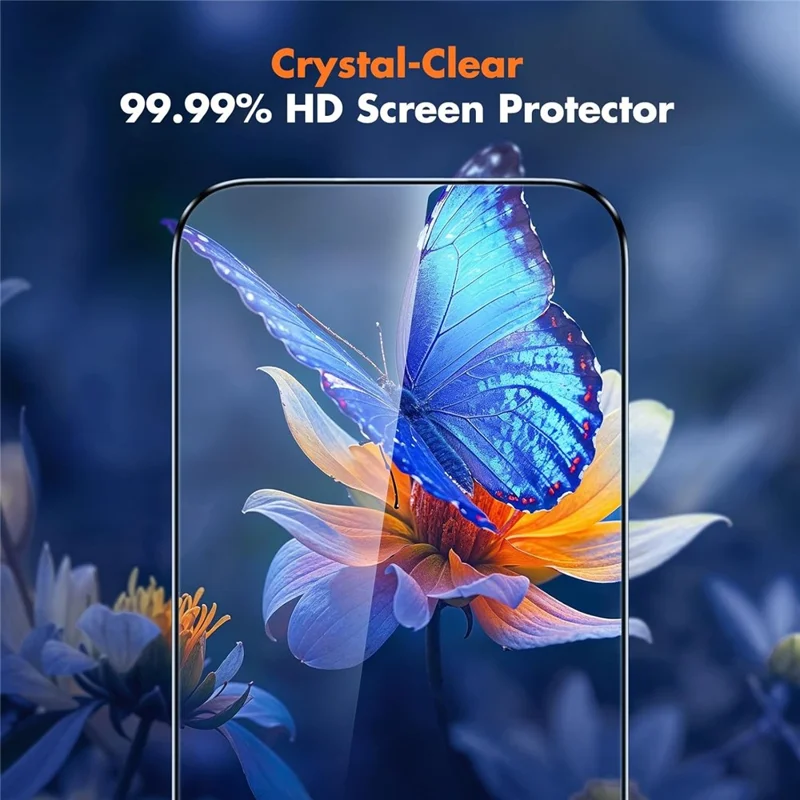 For iPhone 17 Pro Max HD Full Screen Protector 0.18 mm Ultra Thin High Aluminium-silicon Silk Printing Tempered Glass Film