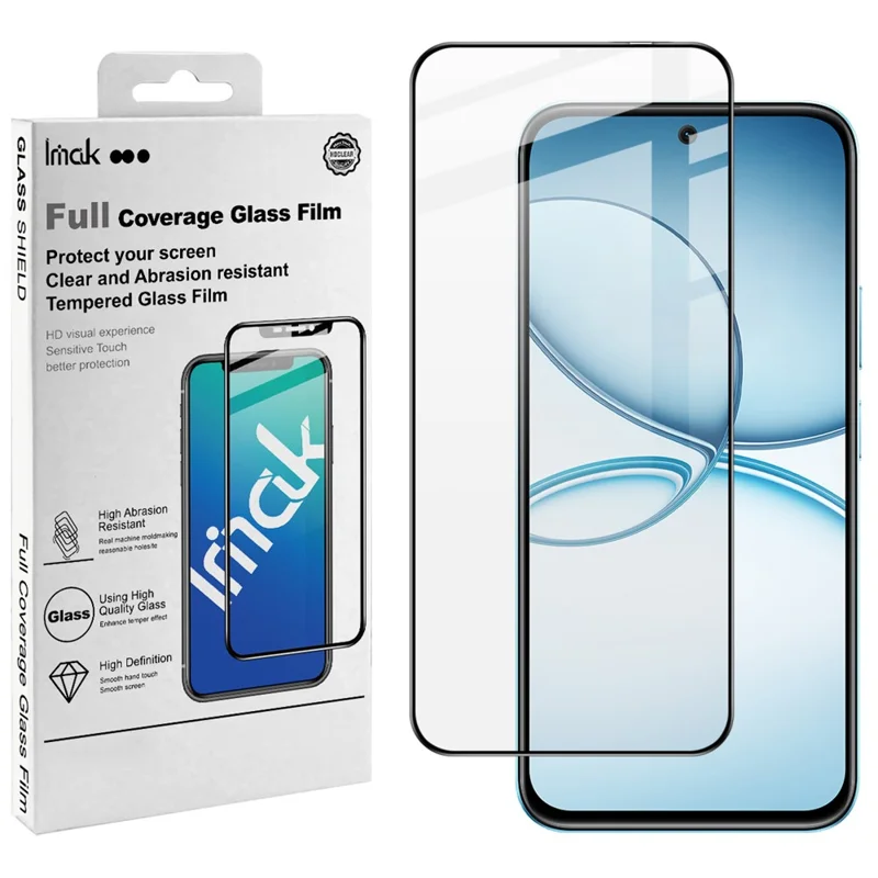 IMAK Pro+ Serie til Realme Narzo 90X 5G, Hårdet Glas Fuldskærmsskytte, Følsomt Berøringsfilm