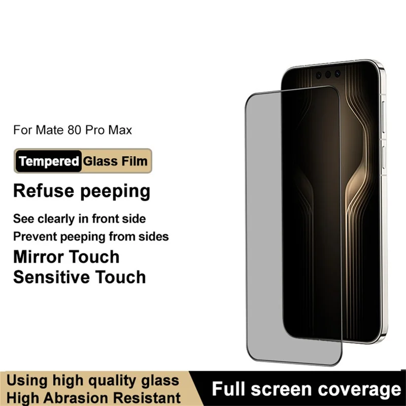 IMAK For Huawei Mate 80 Pro Max  /  80 RS Ultimate Anti Peep Tempered Glass Screen Protector Full Coverage
