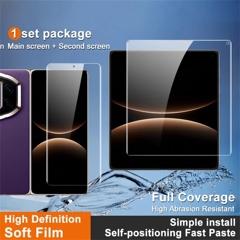 Película Hidrogel IMAK 4.ª Geração para Huawei Mate X7 1 Conjunto TPU Cola Total Película de Ecrã Completa (Ecrã Frontal + Ecrã Interior Grande)