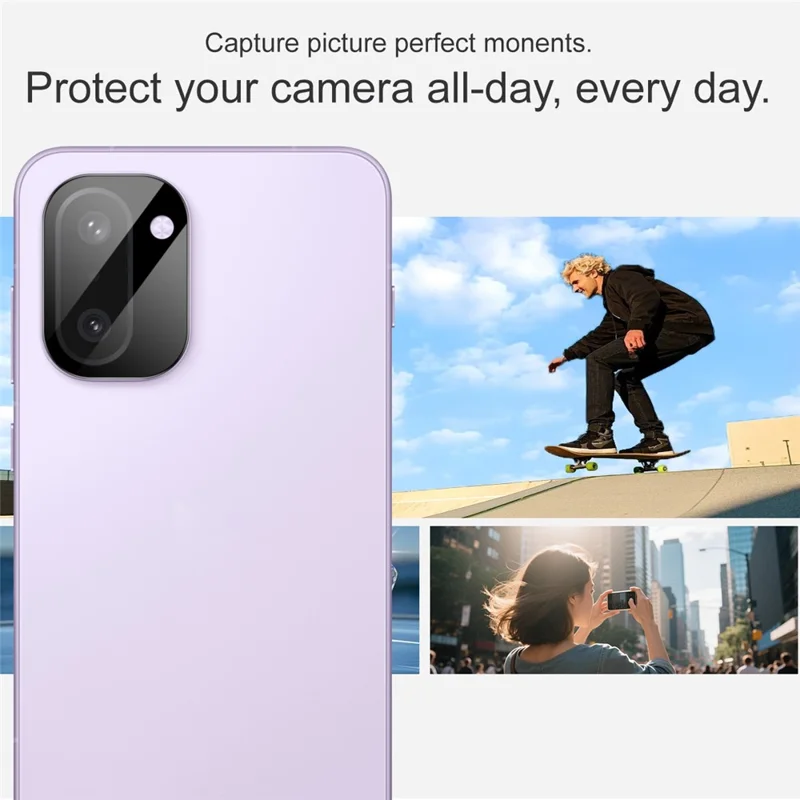 IMAK For OnePlus Ace 6T 5G  /  15R 5G Camera Lens Protector Tempered Glass HD Clear Full Cover Lens Film (Black Version)