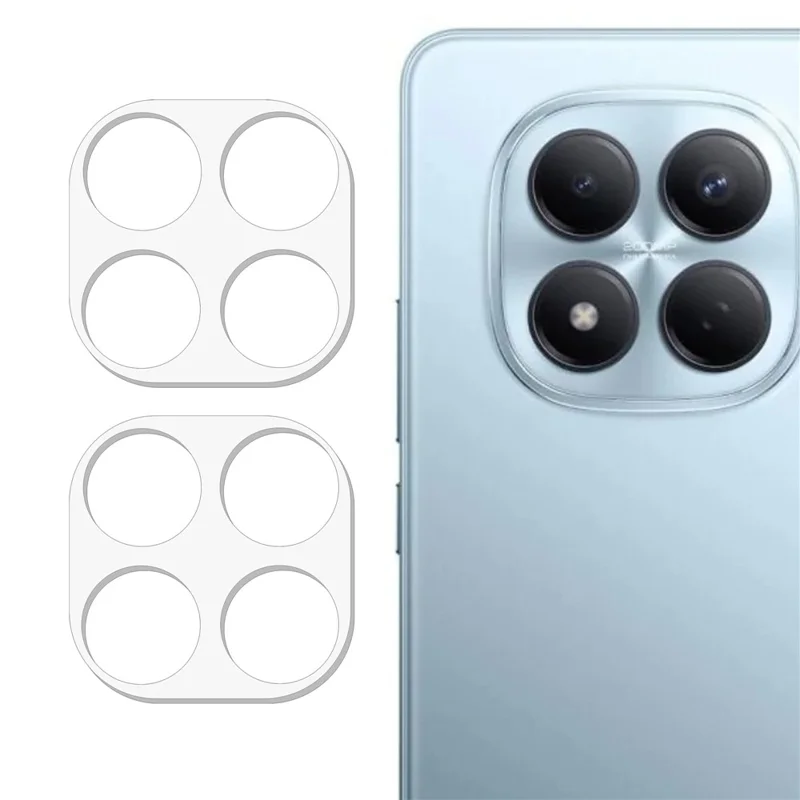 2Pcs For Xiaomi Redmi Poco M8 Pro 5G / Note 15 Pro 5G (Global) / 15 Pro+ 5G (Global) Full Coverage Camera Lens Protector 3D Arc Edge Anti-Scratch Tempered Glass Lens Film - Transparent