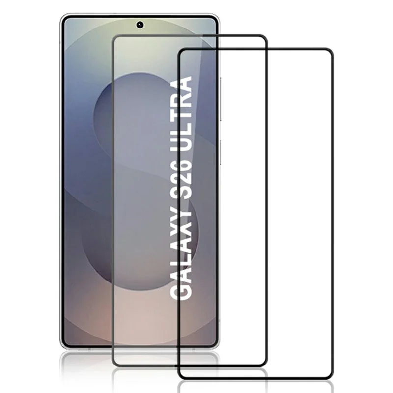 AMORUS 2Pcs For Samsung Galaxy S26 Ultra Full Screen Protector Shatterproof Silk Printing Full Glue Tempered Glass Film