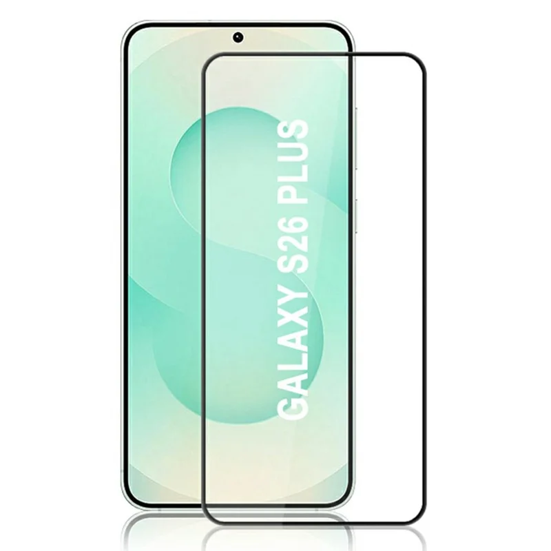 MOCOLO per Samsung Galaxy S26+ Protettore Schermo Full Screen Antirottura con Stampa Serigrafica in Vetro Temperato con Colla Totale - Nero