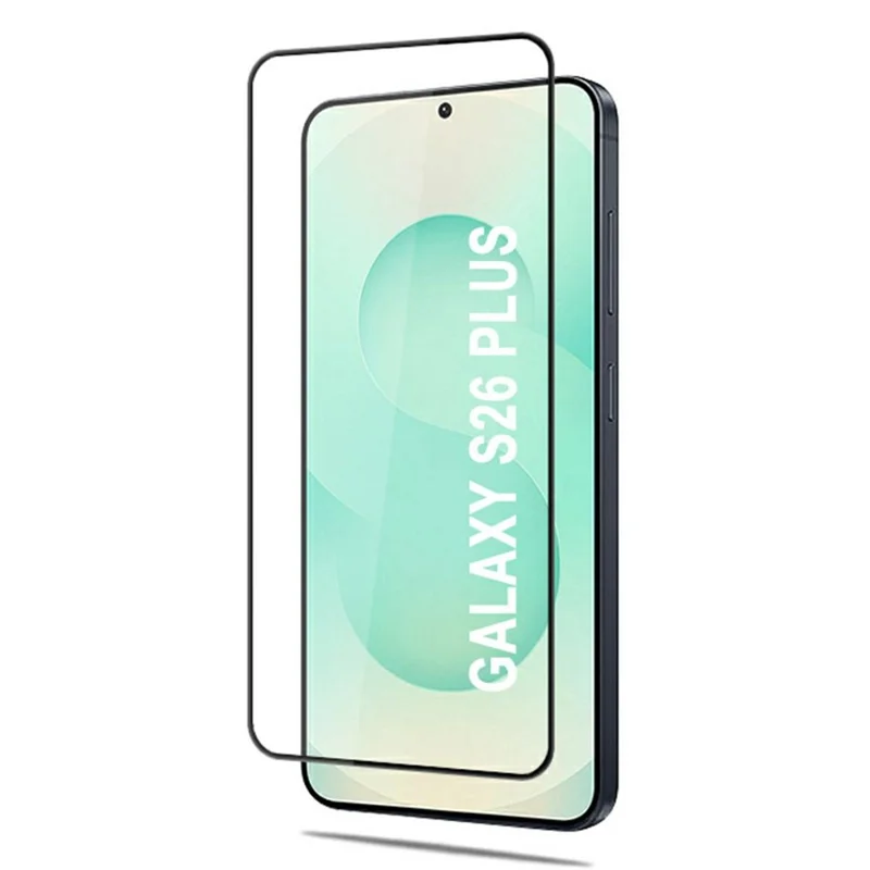 MOCOLO per Samsung Galaxy S26+ Protettore Schermo Full Screen Antirottura con Stampa Serigrafica in Vetro Temperato con Colla Totale - Nero