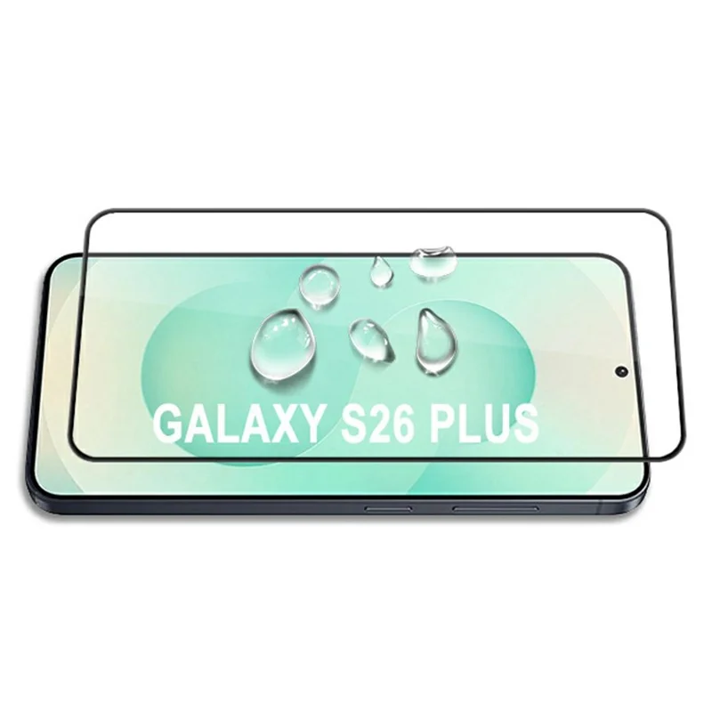 MOCOLO per Samsung Galaxy S26+ Protettore Schermo Full Screen Antirottura con Stampa Serigrafica in Vetro Temperato con Colla Totale - Nero