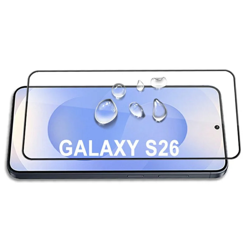 MOCOLO per Samsung Galaxy S26 Protettore Schermo Full Screen Anti-Rottura con Stampa Serigrafica in Vetro Temperato con Colla Totale - Nero