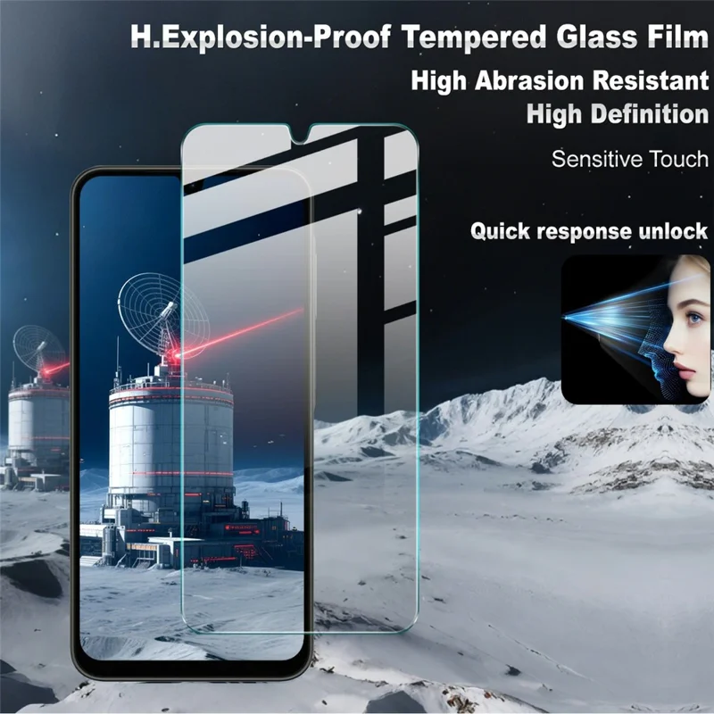 IMAK Serie H Per Samsung Galaxy A27 Protettore Schermo in Vetro Temperato Protezione Antiurto (Non Copertura Completa) - Trasparente