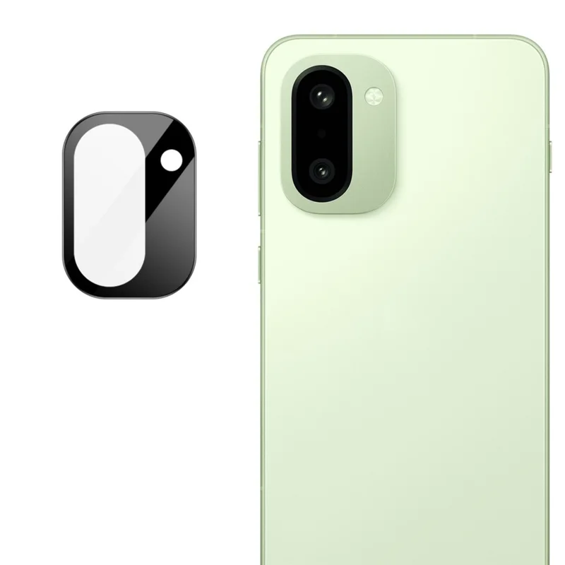 IMAK For OnePlus 15R 5G / Ace 6T 5G Tempered Glass Full Cover Camera Lens Protector with Self Positioning Frame - Black