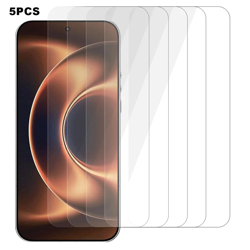 5Pcs For Xiaomi 17 Ultra 5G Front Screen Protector 0.3mm 2.5D Tempered Glass Film, Not Full Covering - Transparent