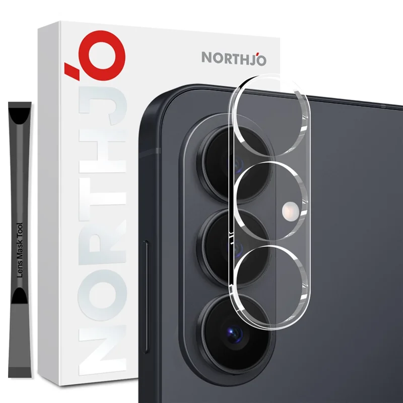 NORTHJO For Samsung Galaxy S26+ Camera Lens Protector Tempered Glass HD Clear 3D Full Coverage - Transparent